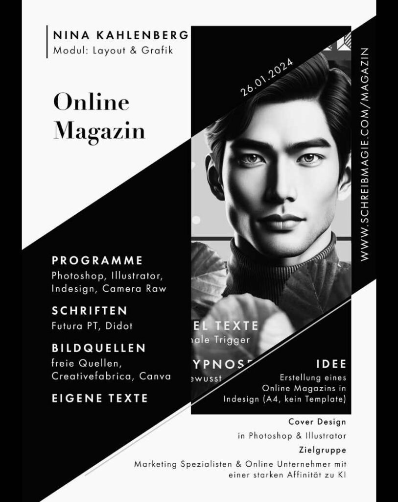 Konzept für ein Online Magazin von Nina Kahlenberg