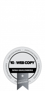 Copyhackers 10x Web Copy Zertifikat für Nina Kahlenberg